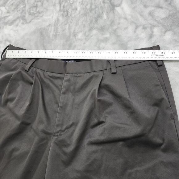 Dockers Pants Mens 42 X 30 Gray D3 Signature Classic Fit Pleated Cotton Office - Picture 10 of 14